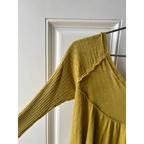 NWT Free People Sundae Yellow LS Knit Top Size XS - Picture 4 of 8